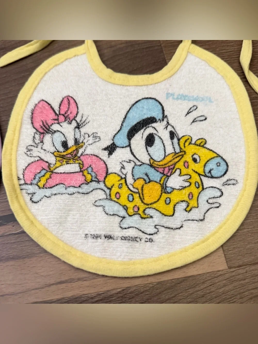 Vintage Disney Babies Baby Minnie Mouse & Baby Donald/Daisy Duck Bib Bundle